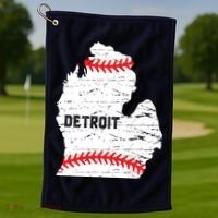 Detroit Michigan Baseball Golf Towel thumb 1