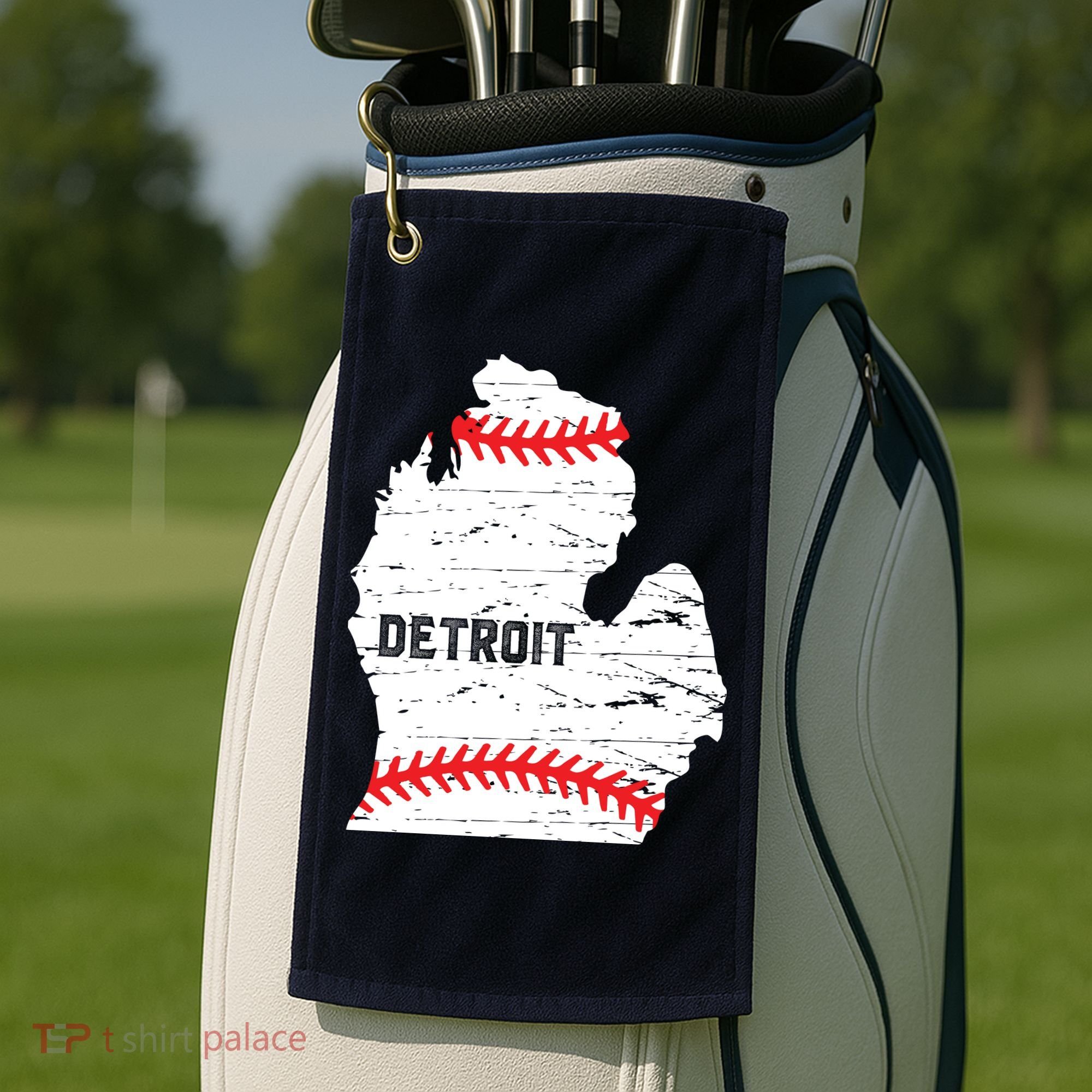 Detroit Michigan Baseball Golf Towel