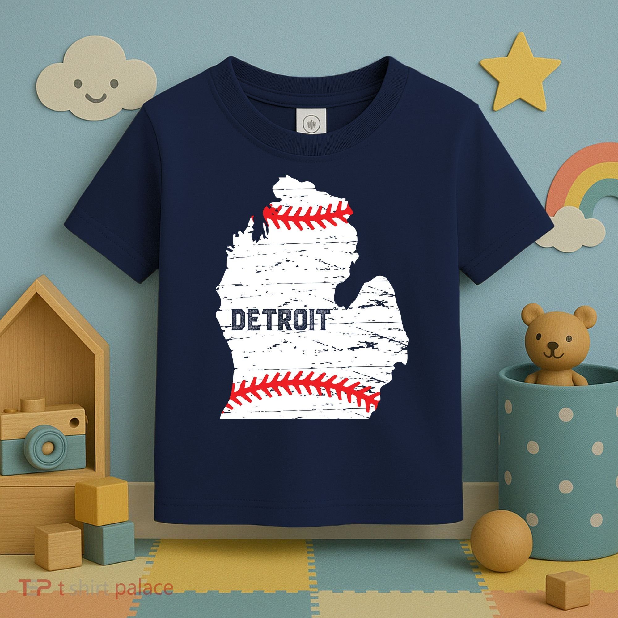 Detroit Michigan Baseball Toddler T-Shirt