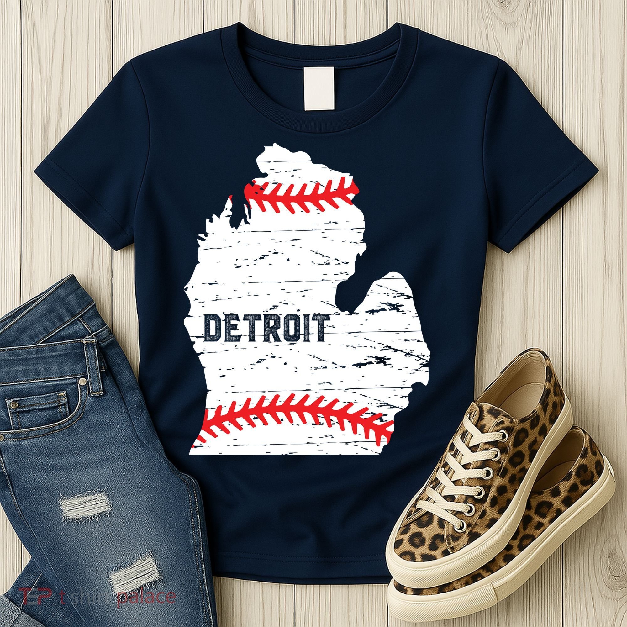 Detroit Michigan Baseball Women's T-Shirt