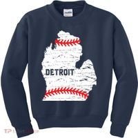 Detroit Michigan Baseball Kids Sweatshirt thumb 0