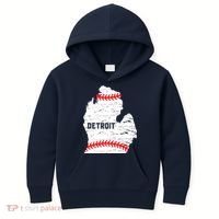 Detroit Michigan Baseball Kids Hoodie thumb 0
