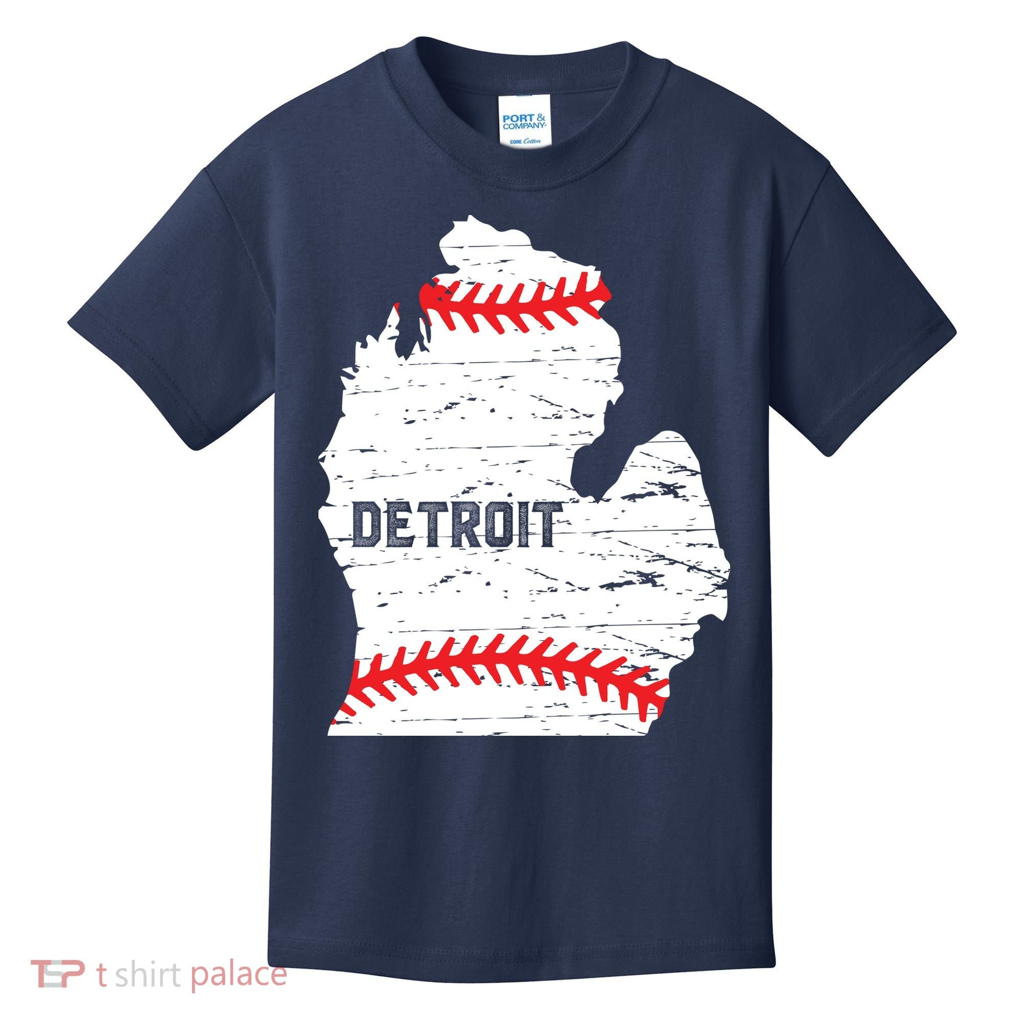 Detroit Michigan Baseball Kids T-Shirt