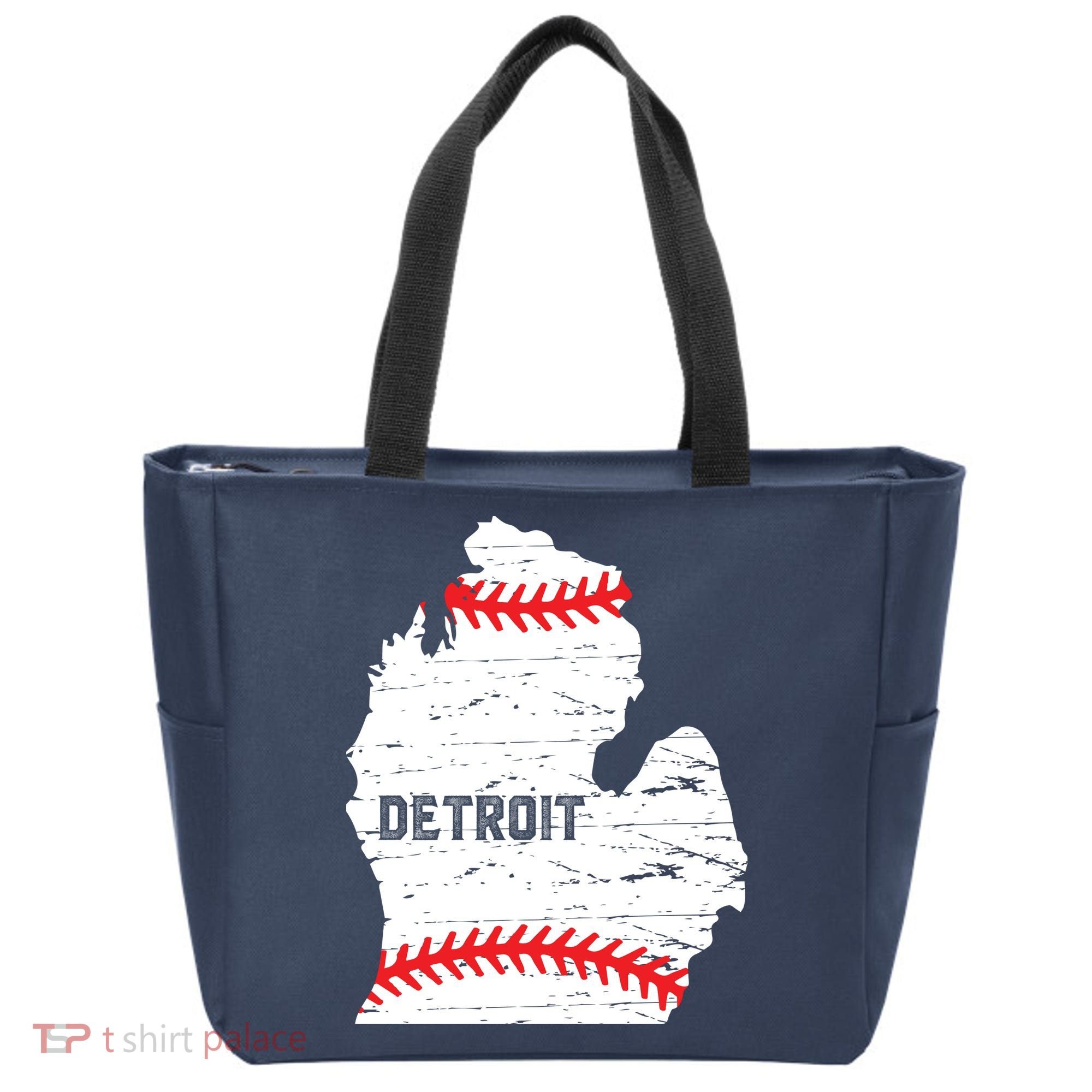 Detroit Michigan Baseball Tote Bag