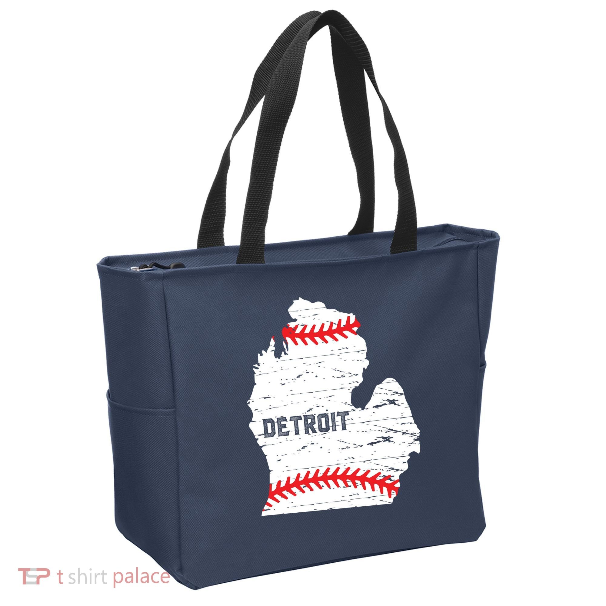 Detroit Michigan Baseball Tote Bag
