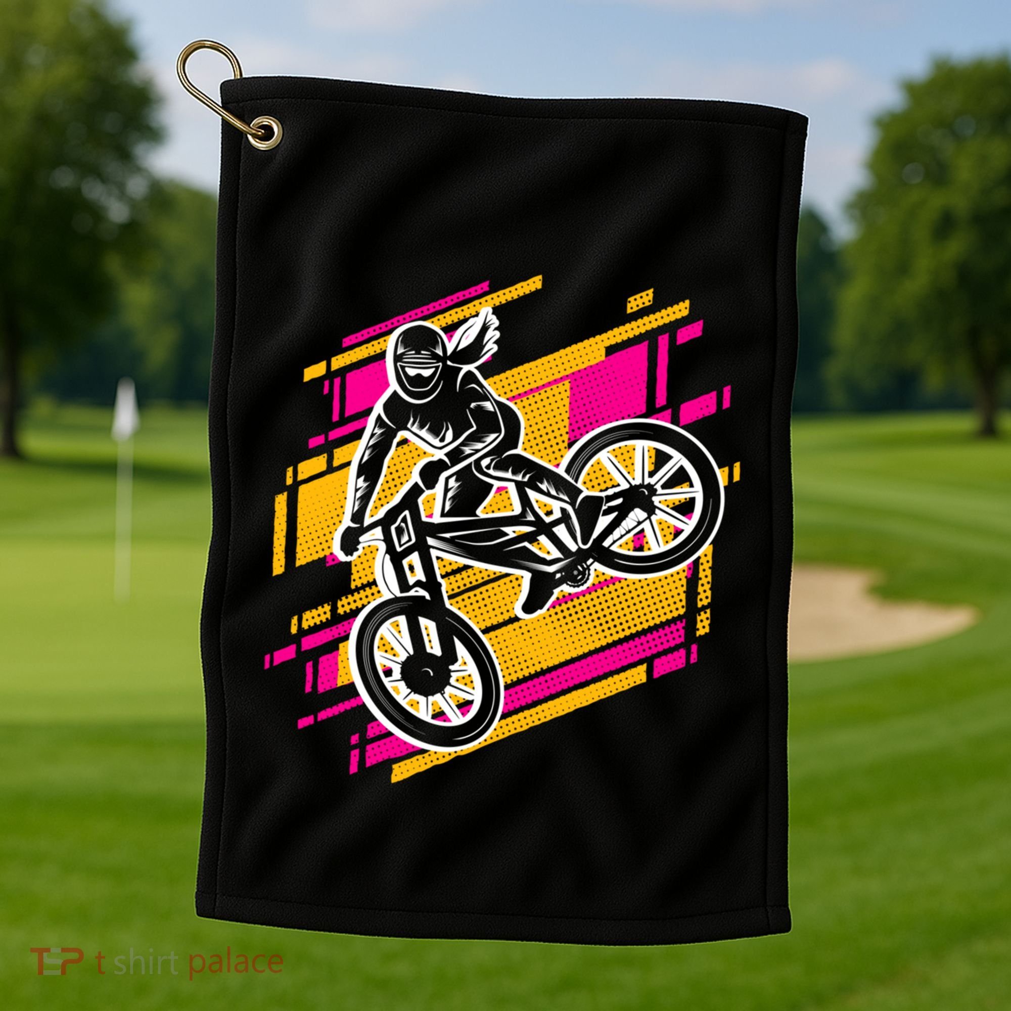 Downhill Mtb Biking Mountain Bike Cool Gift Golf Towel