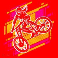 Downhill Mtb Biking Mountain Bike Cool Gift Santa Hat thumb 1