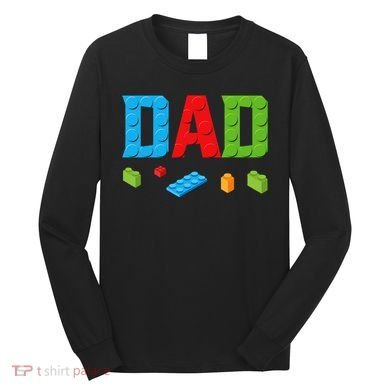 Dad Master Builder Building Bricks Blocks Family Set Parents Long Sleeve Shirt