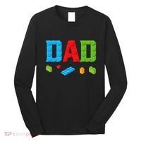 Dad Master Builder Building Bricks Blocks Family Set Parents Long Sleeve Shirt thumb 0