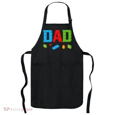 Dad Master Builder Building Bricks Blocks Family Set Parents Apron