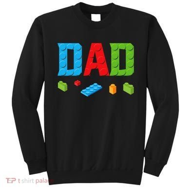 Dad Master Builder Building Bricks Blocks Family Set Parents Sweatshirt