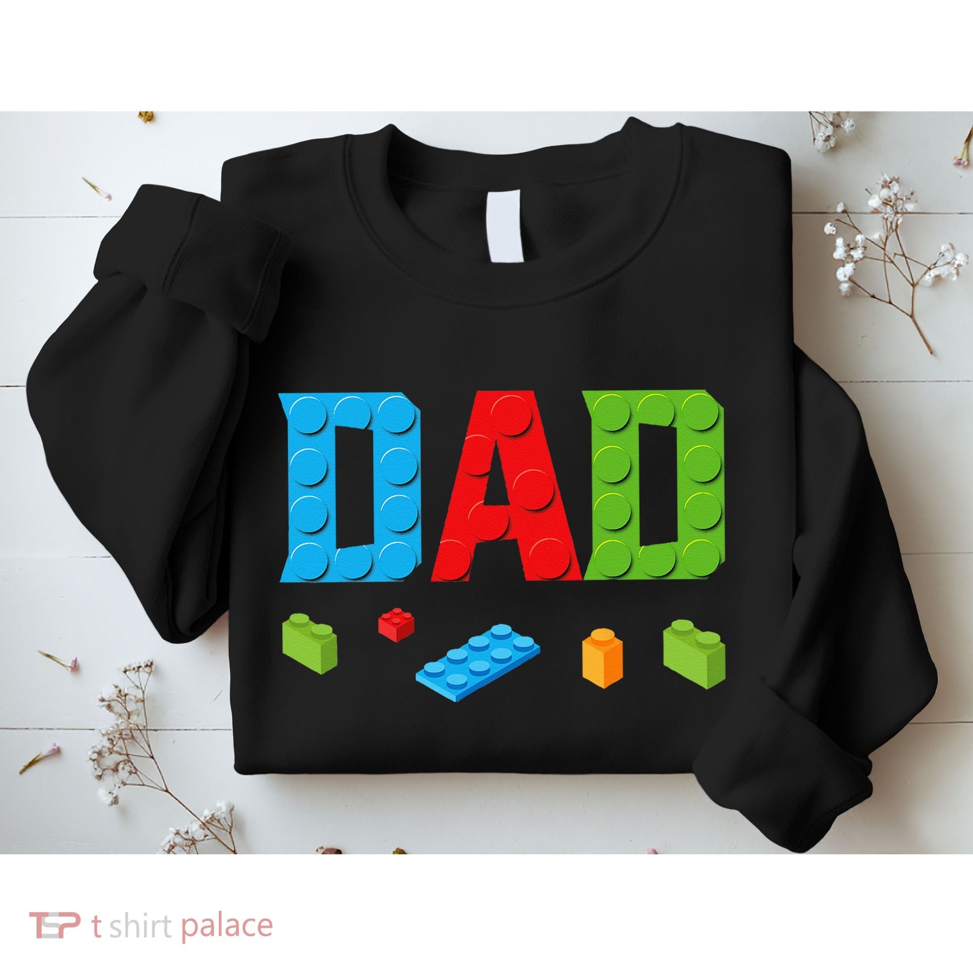 Dad Master Builder Building Bricks Blocks Family Set Parents Sweatshirt