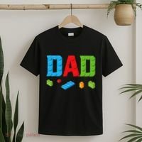 Dad Master Builder Building Bricks Blocks Family Set Parents T-Shirt thumb 2