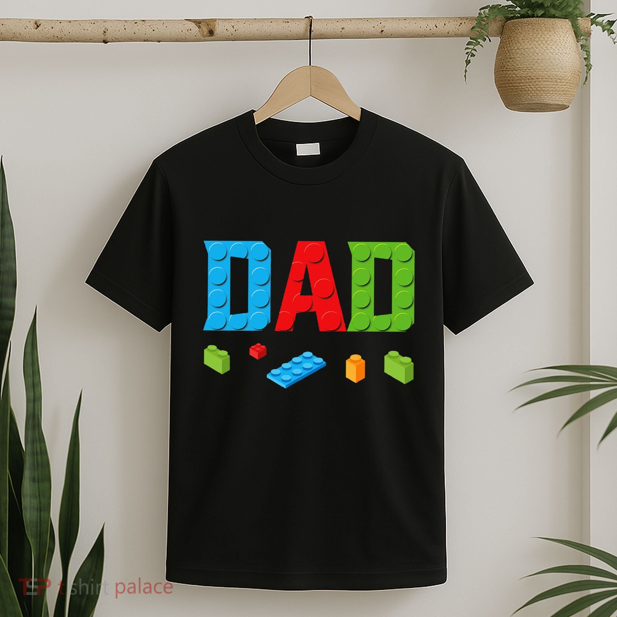 Dad Master Builder Building Bricks Blocks Family Set Parents T-Shirt