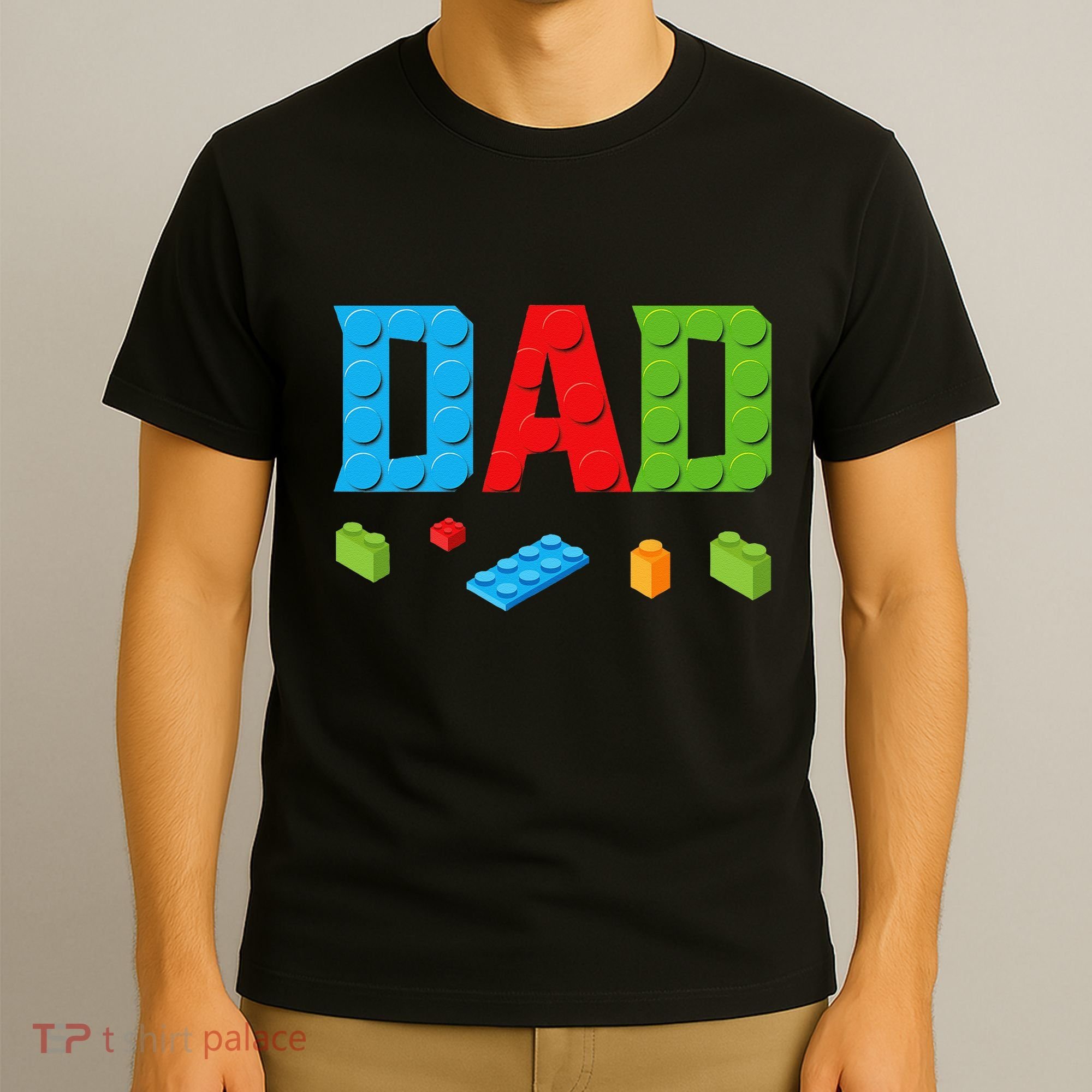 Dad Master Builder Building Bricks Blocks Family Set Parents T-Shirt