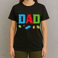 Dad Master Builder Building Bricks Blocks Family Set Parents T-Shirt thumb 4