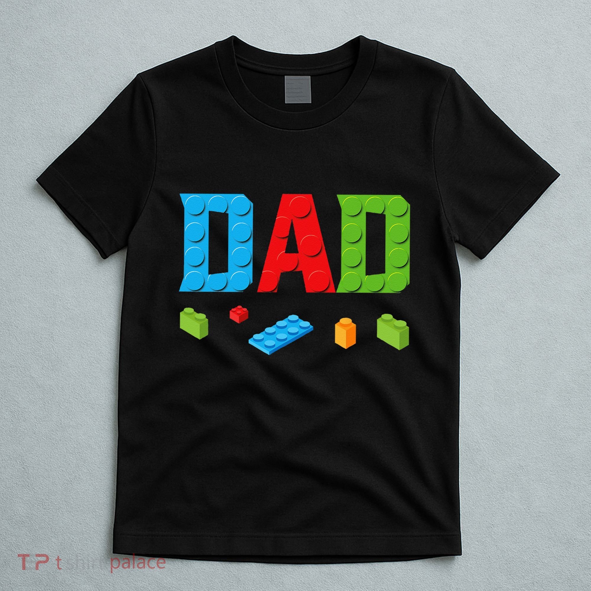 Dad Master Builder Building Bricks Blocks Family Set Parents T-Shirt