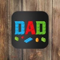 Dad Master Builder Building Bricks Blocks Family Set Parents Coaster thumb 0