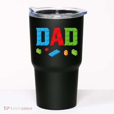 Dad Master Builder Building Bricks Blocks Family Set Parents Tumbler