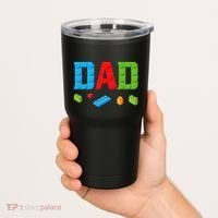 Dad Master Builder Building Bricks Blocks Family Set Parents Tumbler thumb 2