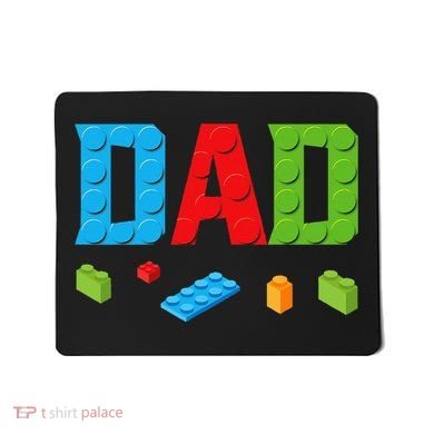 Dad Master Builder Building Bricks Blocks Family Set Parents Mousepad