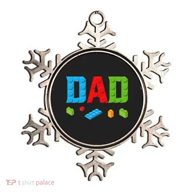 Dad Master Builder Building Bricks Blocks Family Set Parents Ornament