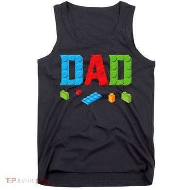 Dad Master Builder Building Bricks Blocks Family Set Parents Tank Top