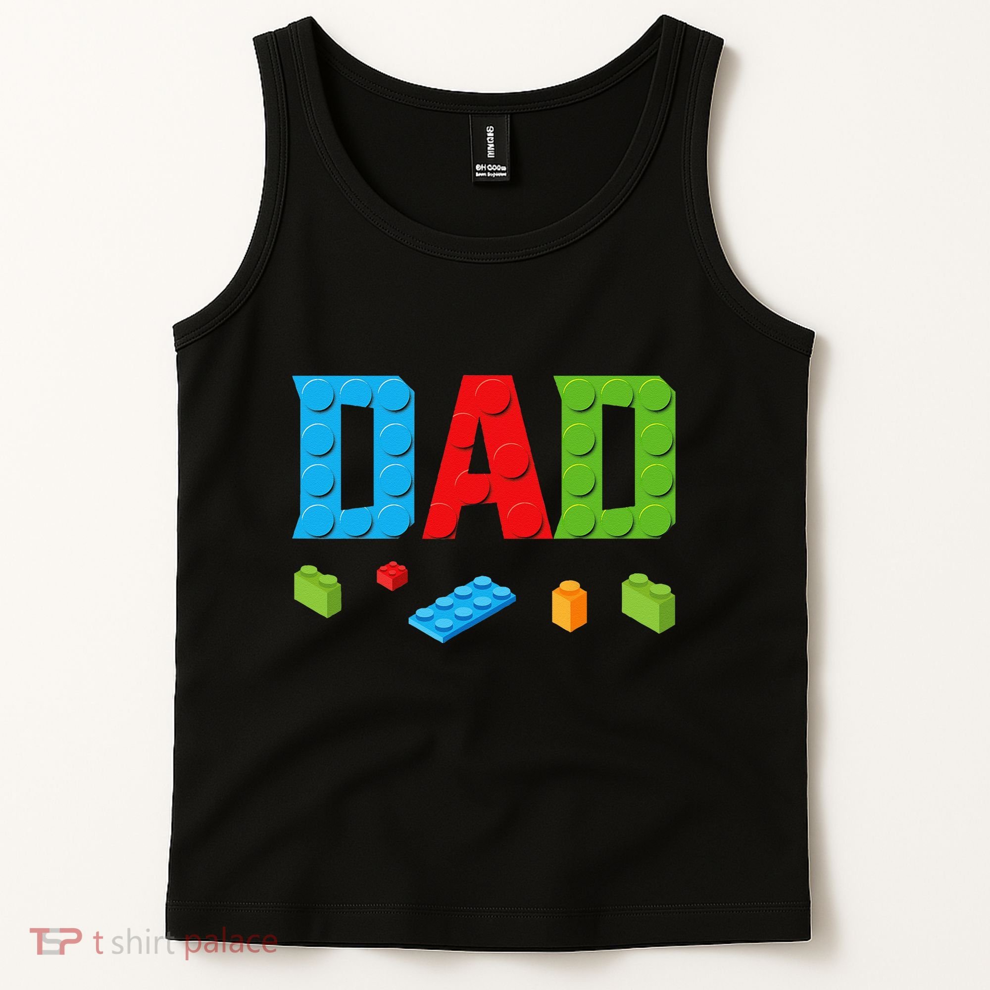 Dad Master Builder Building Bricks Blocks Family Set Parents Tank Top