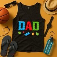 Dad Master Builder Building Bricks Blocks Family Set Parents Tank Top thumb 4