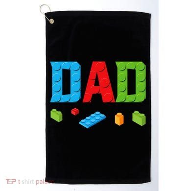 Dad Master Builder Building Bricks Blocks Family Set Parents Golf Towel