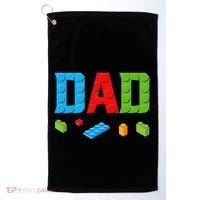 Dad Master Builder Building Bricks Blocks Family Set Parents Golf Towel thumb 0