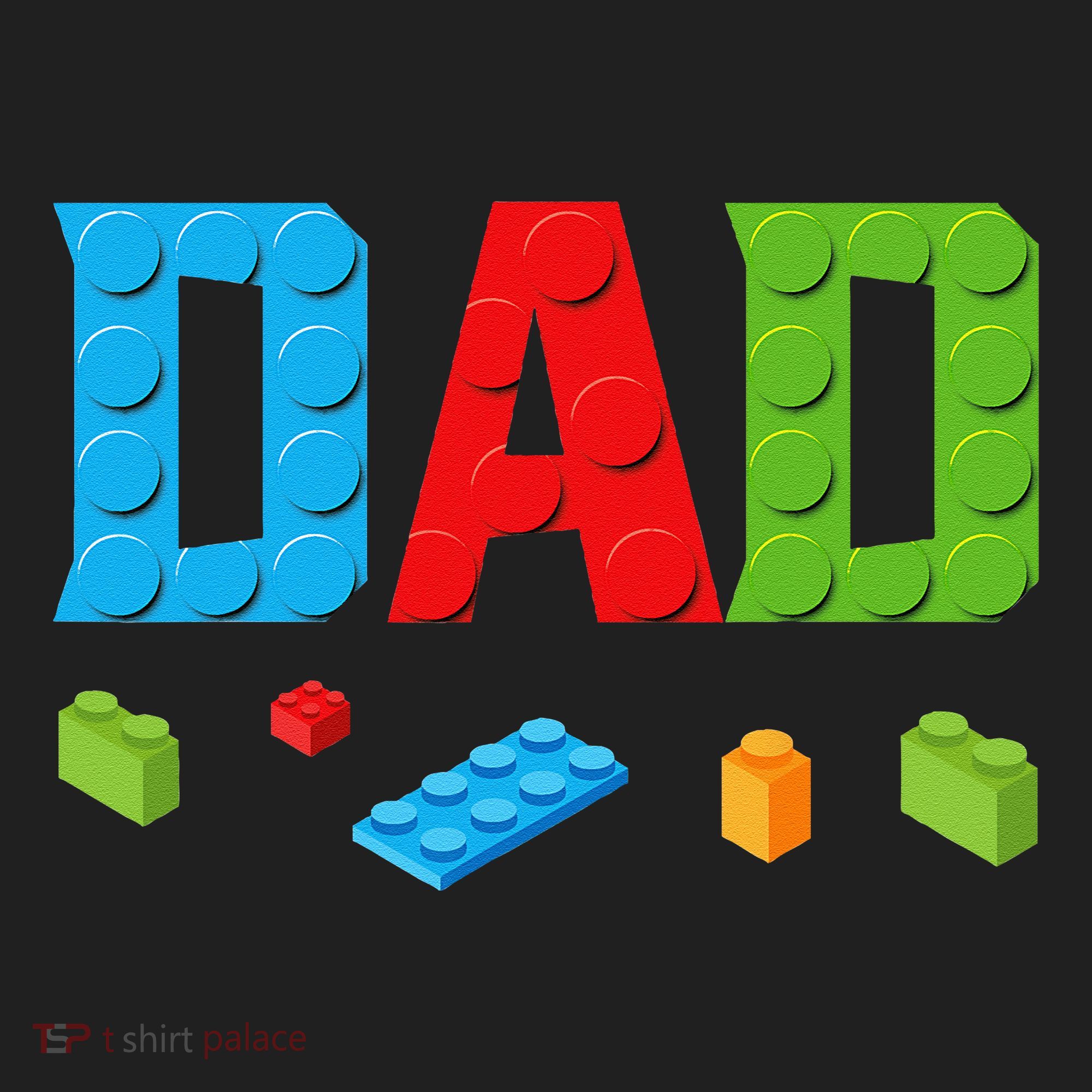 Dad Master Builder Building Bricks Blocks Family Set Parents Golf Towel