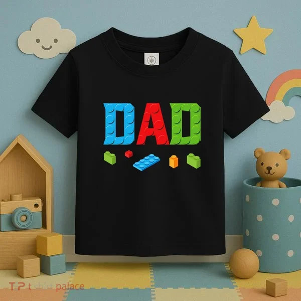 Dad Master Builder Building Bricks Blocks Family Set Parents Toddler T-Shirt