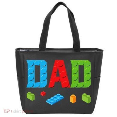 Dad Master Builder Building Bricks Blocks Family Set Parents Tote Bag