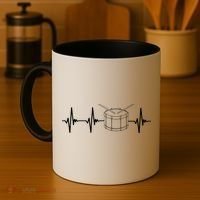 Drumline Marching Band Drumline Heartbeat Tee Coffee Mug thumb 4