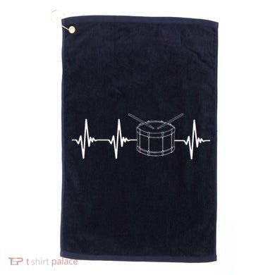 Drumline Marching Band Drumline Heartbeat Tee Golf Towel