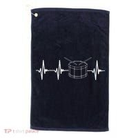 Drumline Marching Band Drumline Heartbeat Tee Golf Towel thumb 0