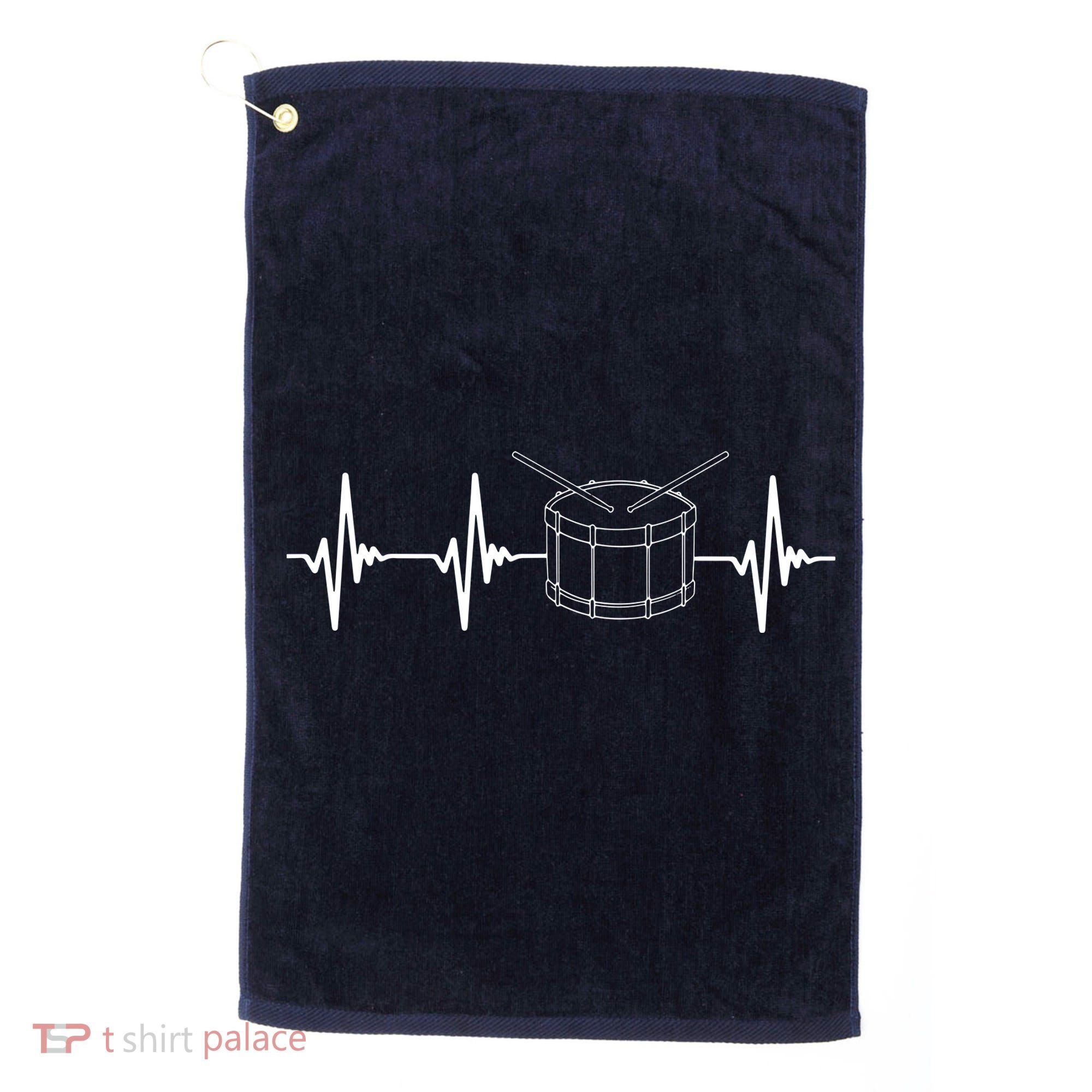 Drumline Marching Band Drumline Heartbeat Tee Golf Towel