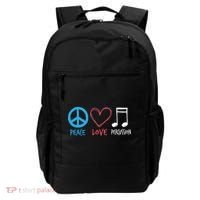 Drumline Marching Band Shirts Peace Love Percussion Backpack thumb 0