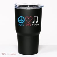Drumline Marching Band Shirts Peace Love Percussion Tumbler thumb 0