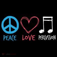Drumline Marching Band Shirts Peace Love Percussion Ornament thumb 1