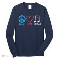 Drumline Marching Band Shirts Peace Love Percussion Long Sleeve Shirt thumb 0