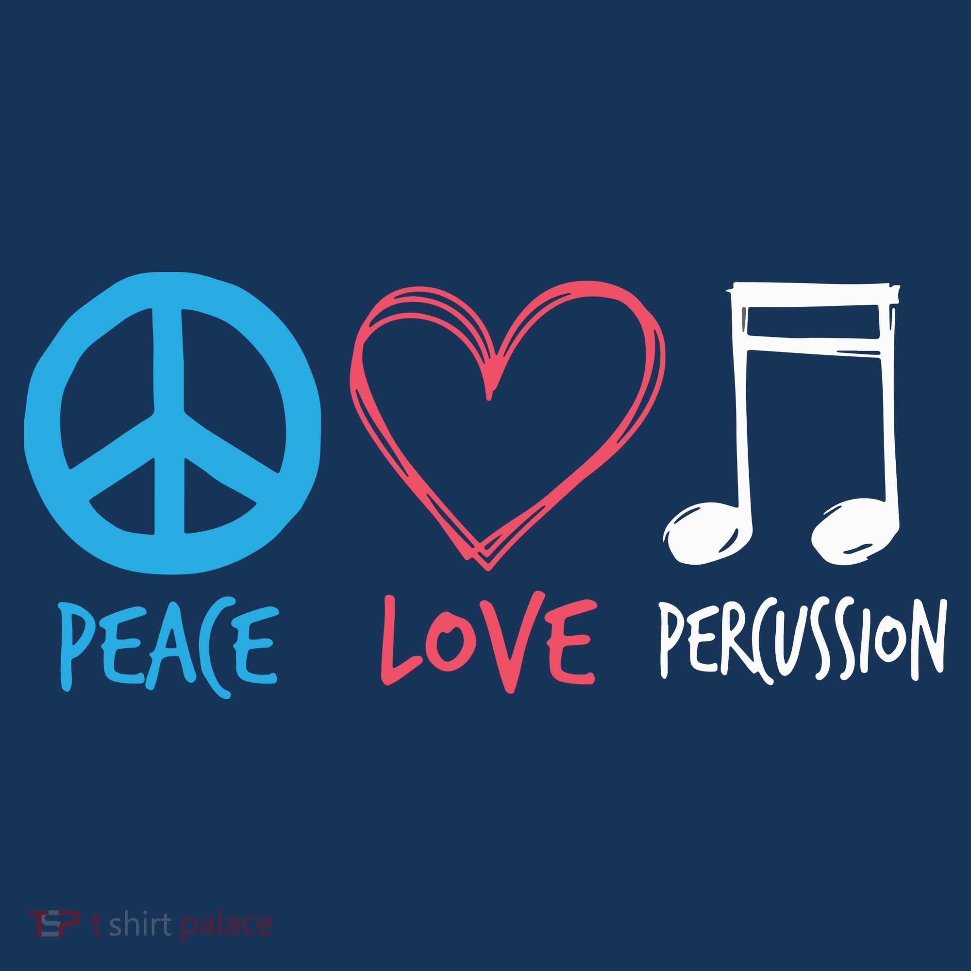Drumline Marching Band Shirts Peace Love Percussion Apron