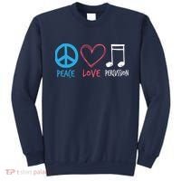 Drumline Marching Band Shirts Peace Love Percussion Sweatshirt thumb 0