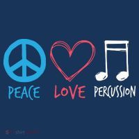 Drumline Marching Band Shirts Peace Love Percussion Bucket Hat thumb 4