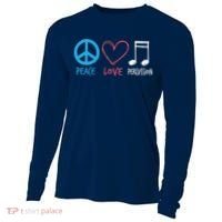 Drumline Marching Band Shirts Peace Love Percussion Cooling Performance Long Sleeve Crew thumb 0