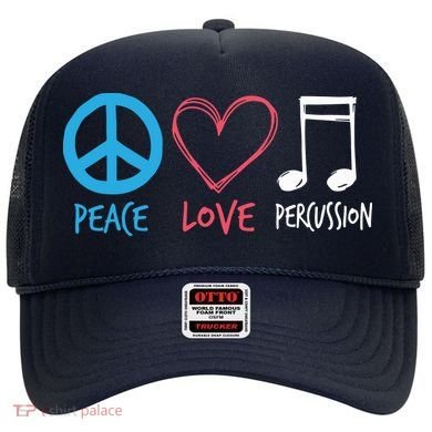 Drumline Marching Band Shirts Peace Love Percussion Hat