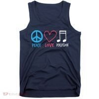 Drumline Marching Band Shirts Peace Love Percussion Tank Top thumb 0