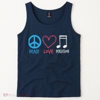 Drumline Marching Band Shirts Peace Love Percussion Tank Top thumb 2