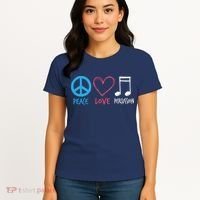 Drumline Marching Band Shirts Peace Love Percussion Women's T-Shirt thumb 4